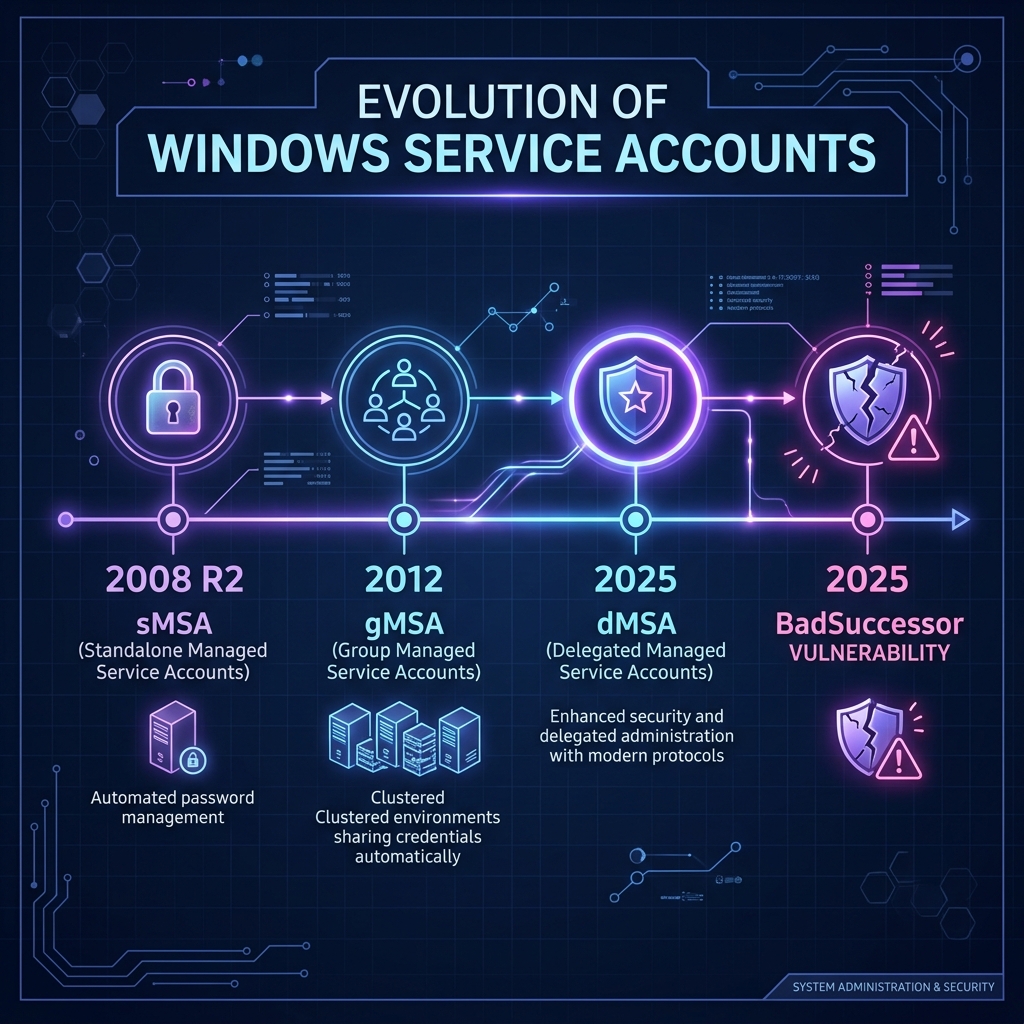 Evolution of Windows Service Accounts
