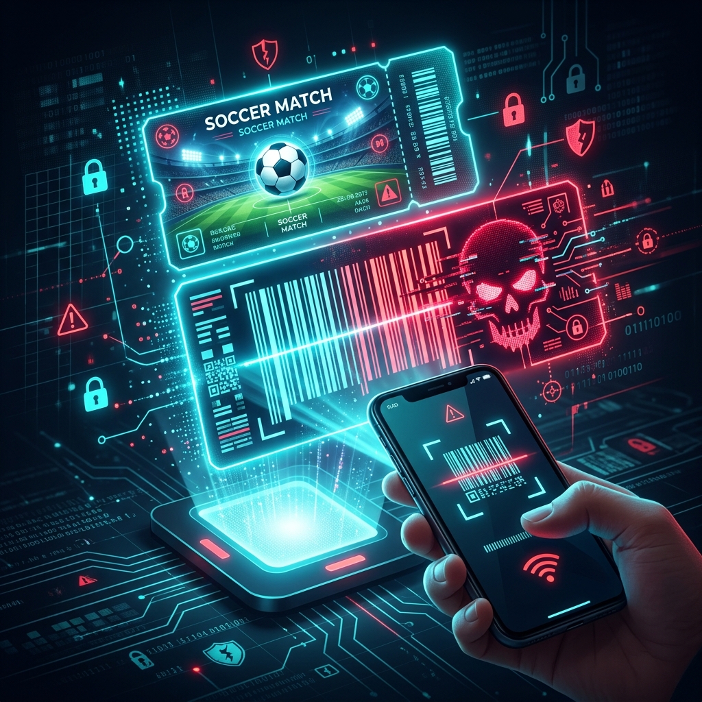 Ticketing fraud concept illustration