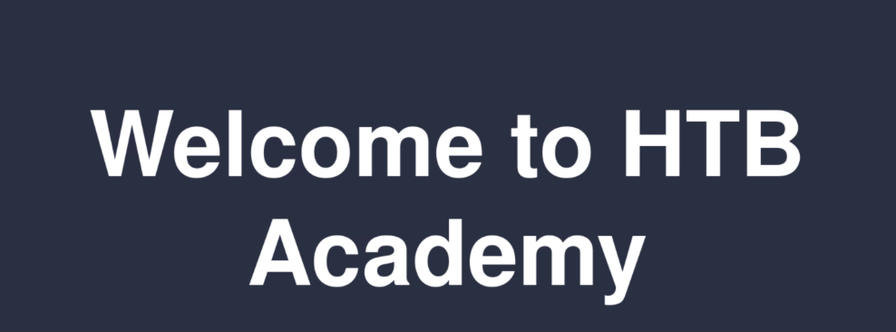 Welcome to HTB Academy