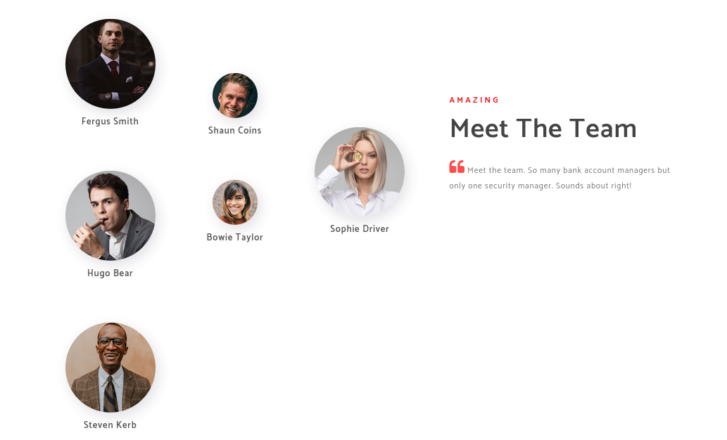 Meet The Team - List of Employees